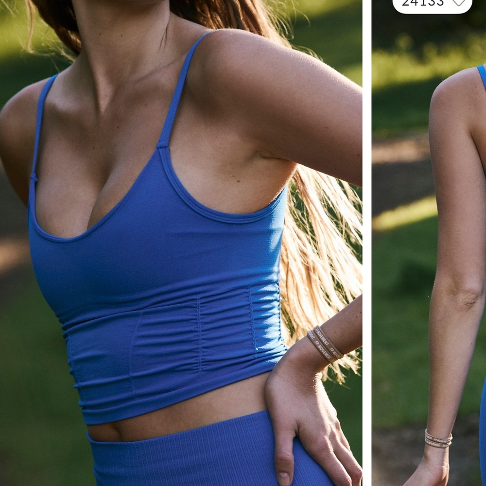 Free People Movement Good Karma Cami Midatlantic Blue XS/S